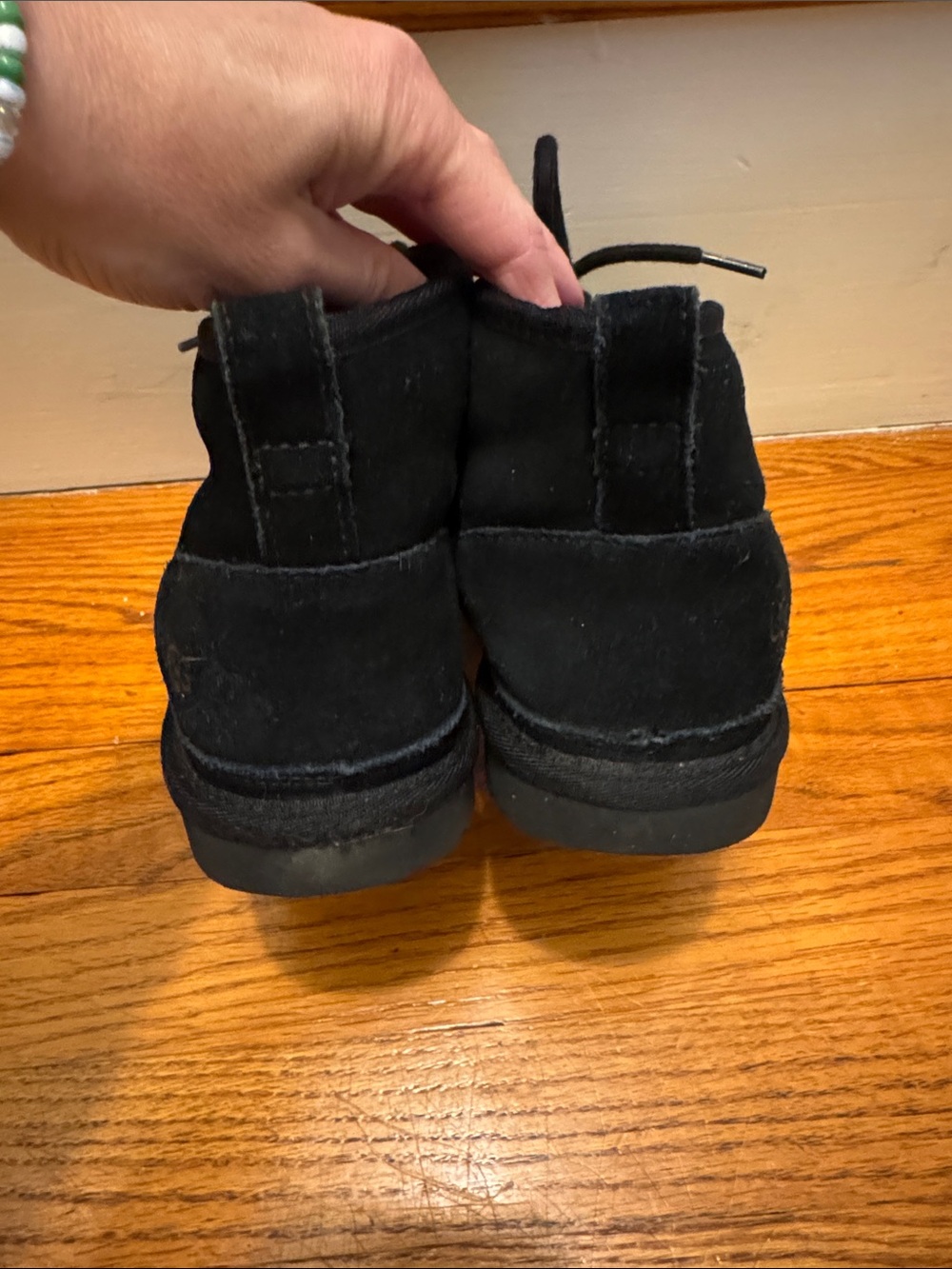 UGG Black Suede Fleece Lined Women's Chukka Ankle Booties - Picture 4 of 9
